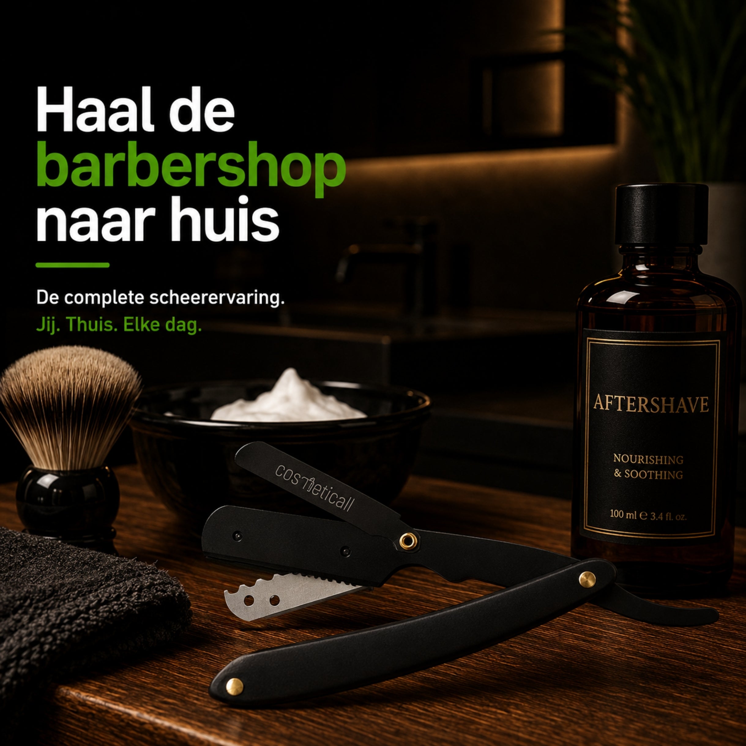 Cosmeticall barbiersmes - Met ergonomisch handvat en 100 premium mesjes