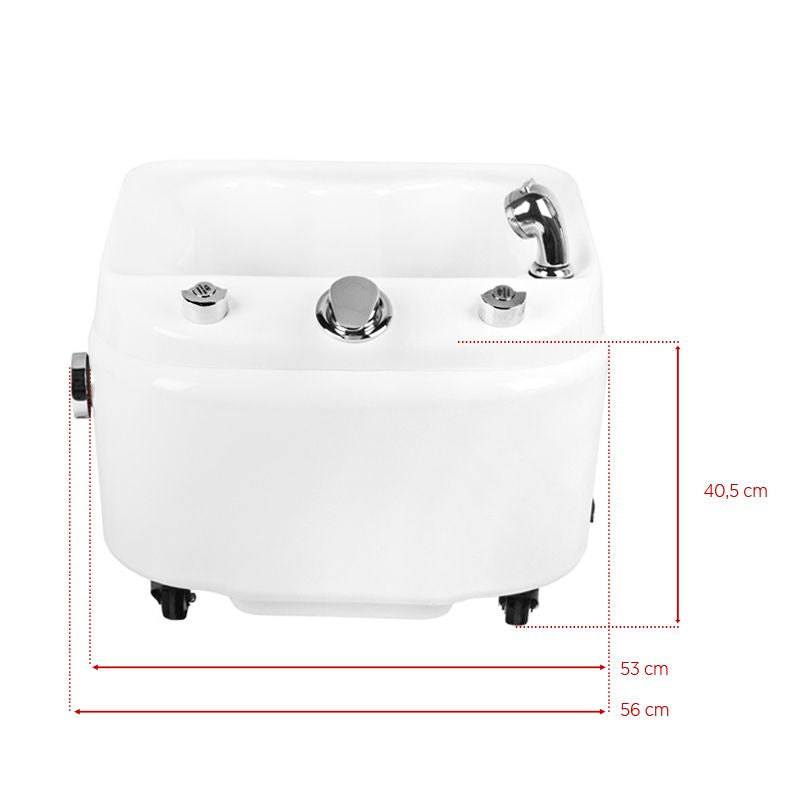 Azzurro pedicure voetbad met hydromassage en afvoerfunctie op wielen