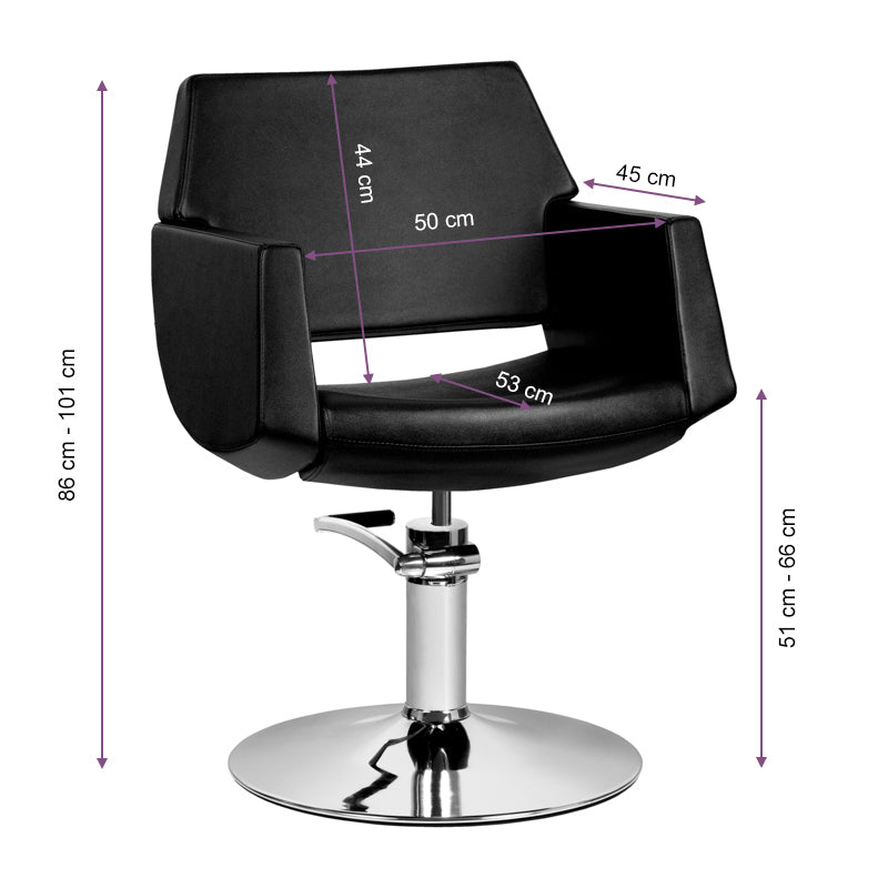 Gabbiano kappersstoel Santiago - Met innovatieve pomp