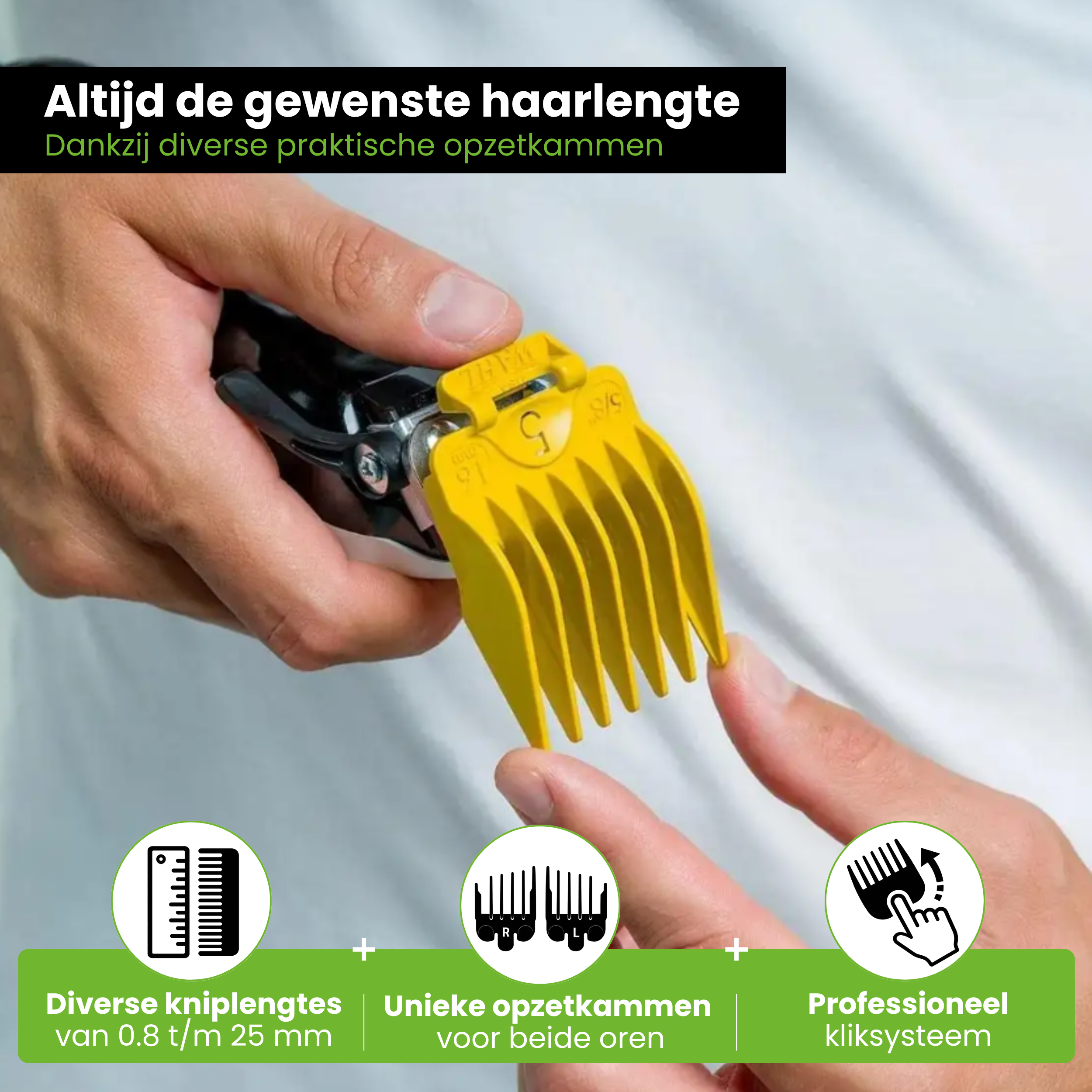 Wahl opzetkammen set - Geschikt voor Color Pro tondeuse