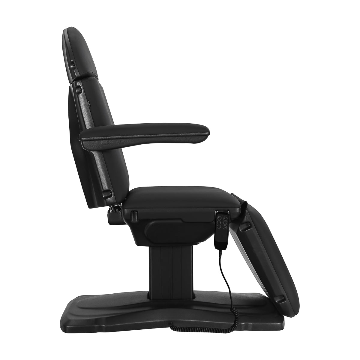 Sillon Eclipse three-motor electric treatment chair with adjustable back and leg support, remote.