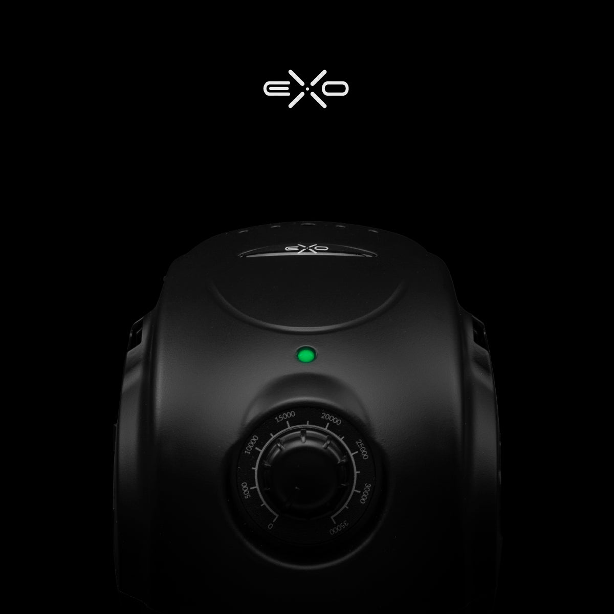 Frezarka EXO 65W zwart met groene LED en draaiknop.