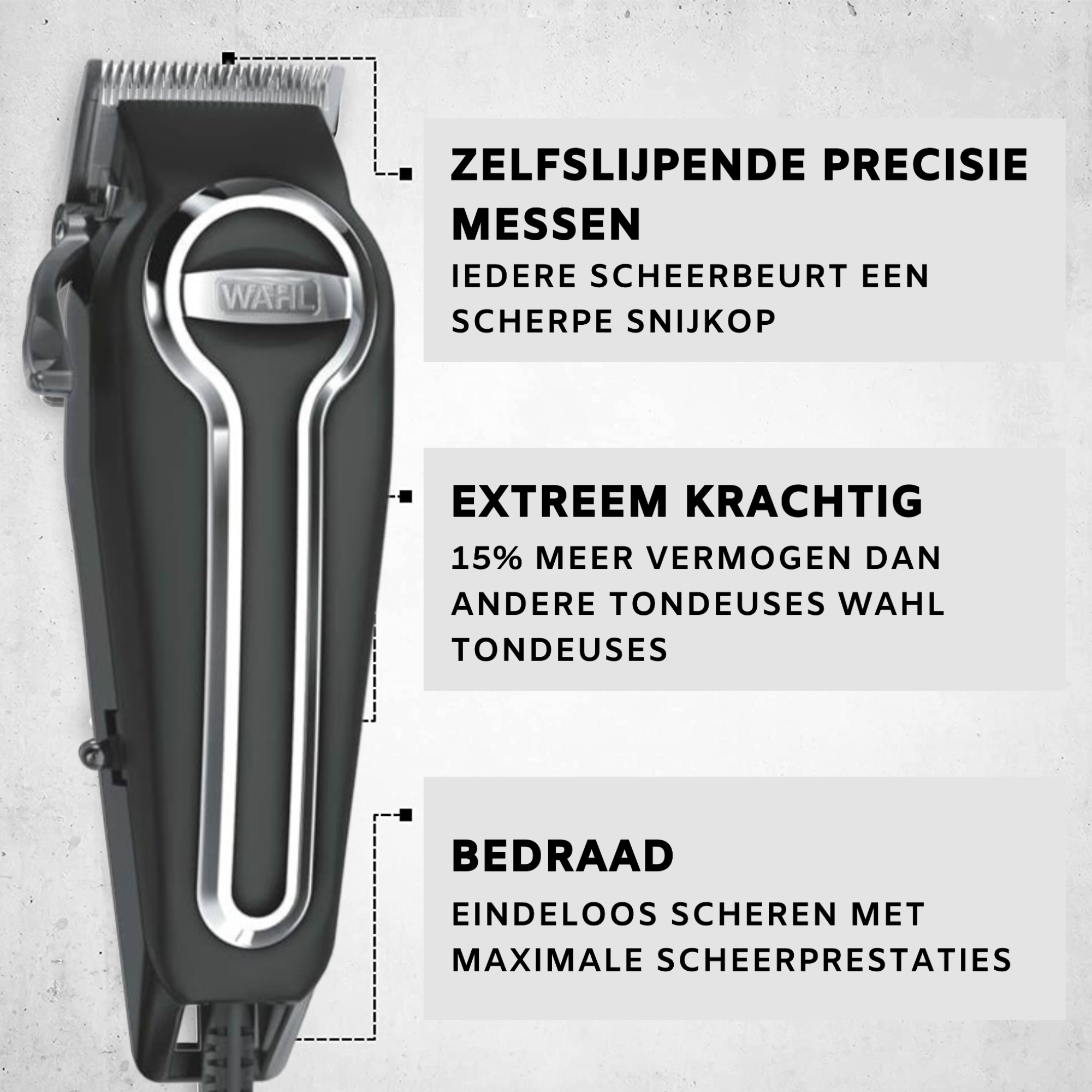 Wahl tondeuse elite pro bedraad - Met 20 accessoires