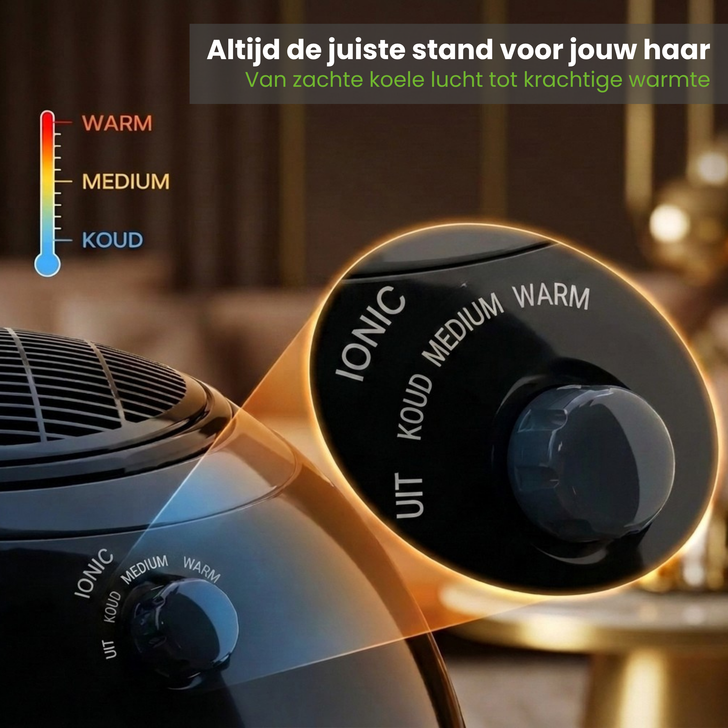 Cosmeticall tafelmodel droogkap - Met ION technologie en instelbare standen