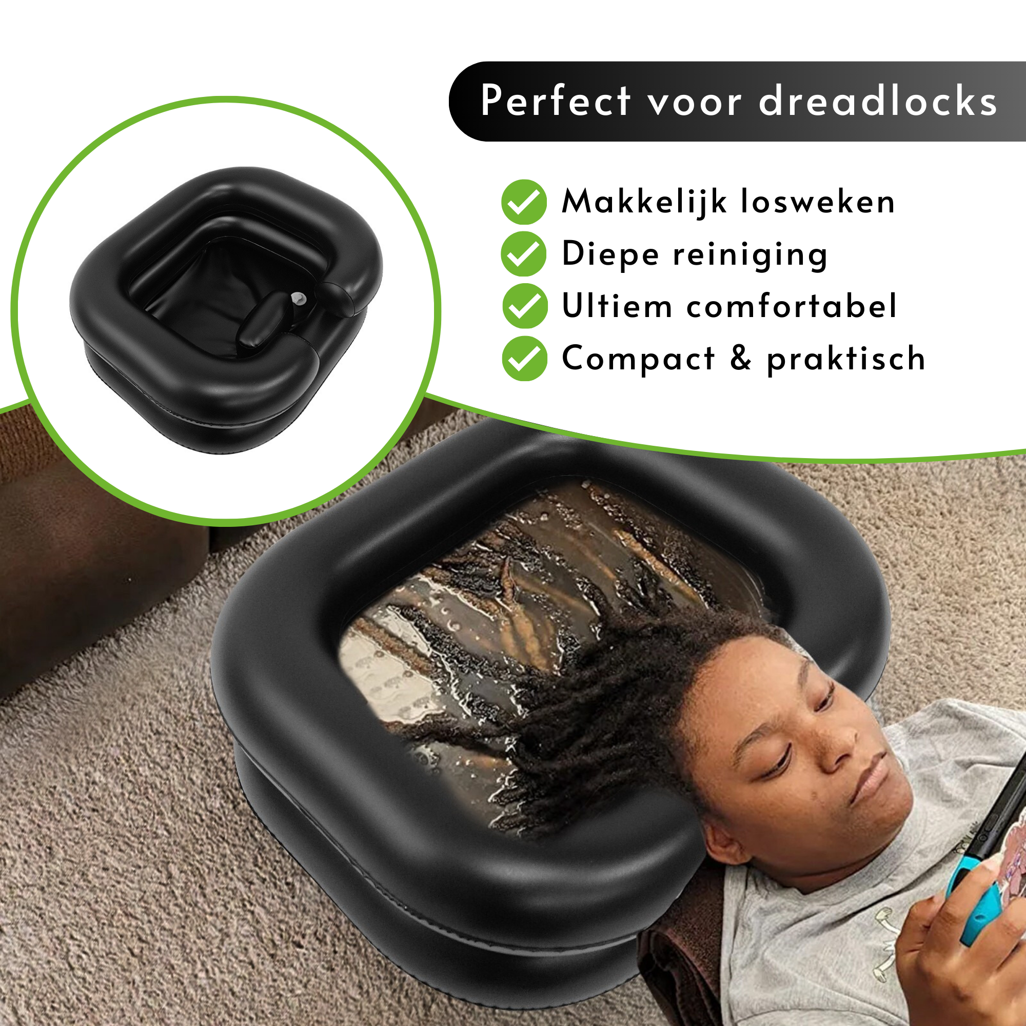 Cosmeticall opblaasbare wasbak - Dubbelwandig lekvrij ontwerp