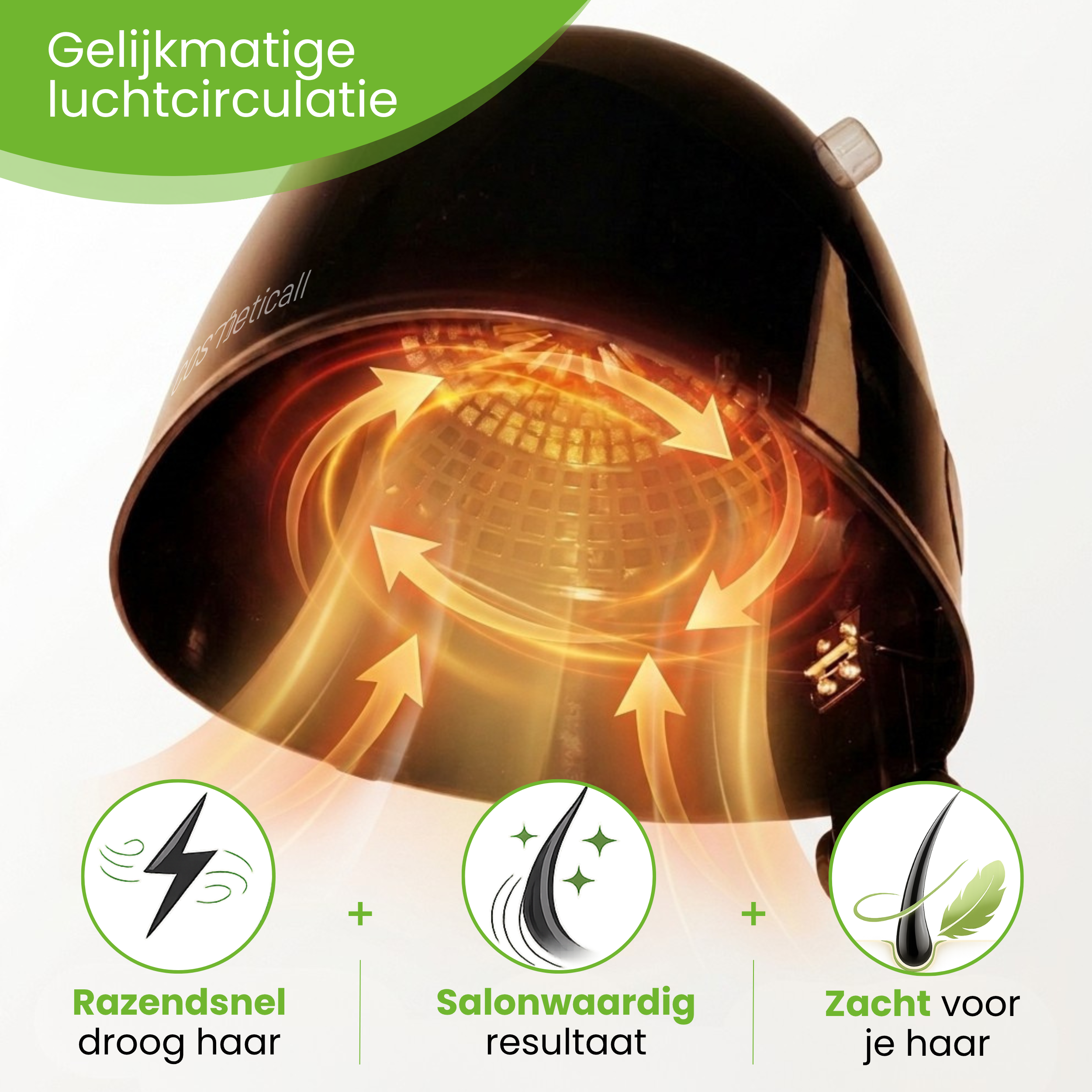 Cosmeticall tafelmodel droogkap - Met ION technologie en instelbare standen