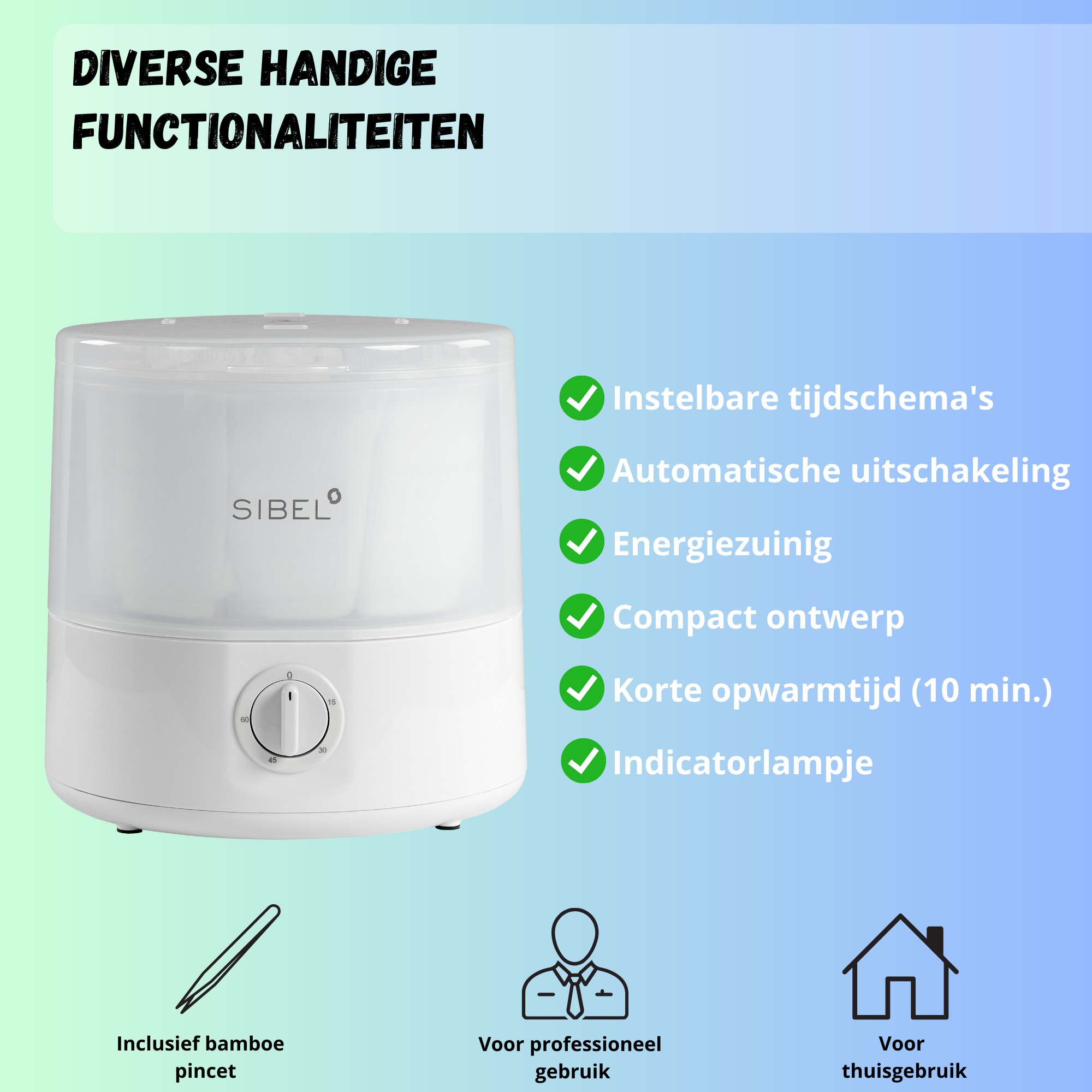 Veilige en energiezuinige handdoekwarmer met automatische uitschakeling en compact formaat voor kleinere bedrijven of thuisgebruiker