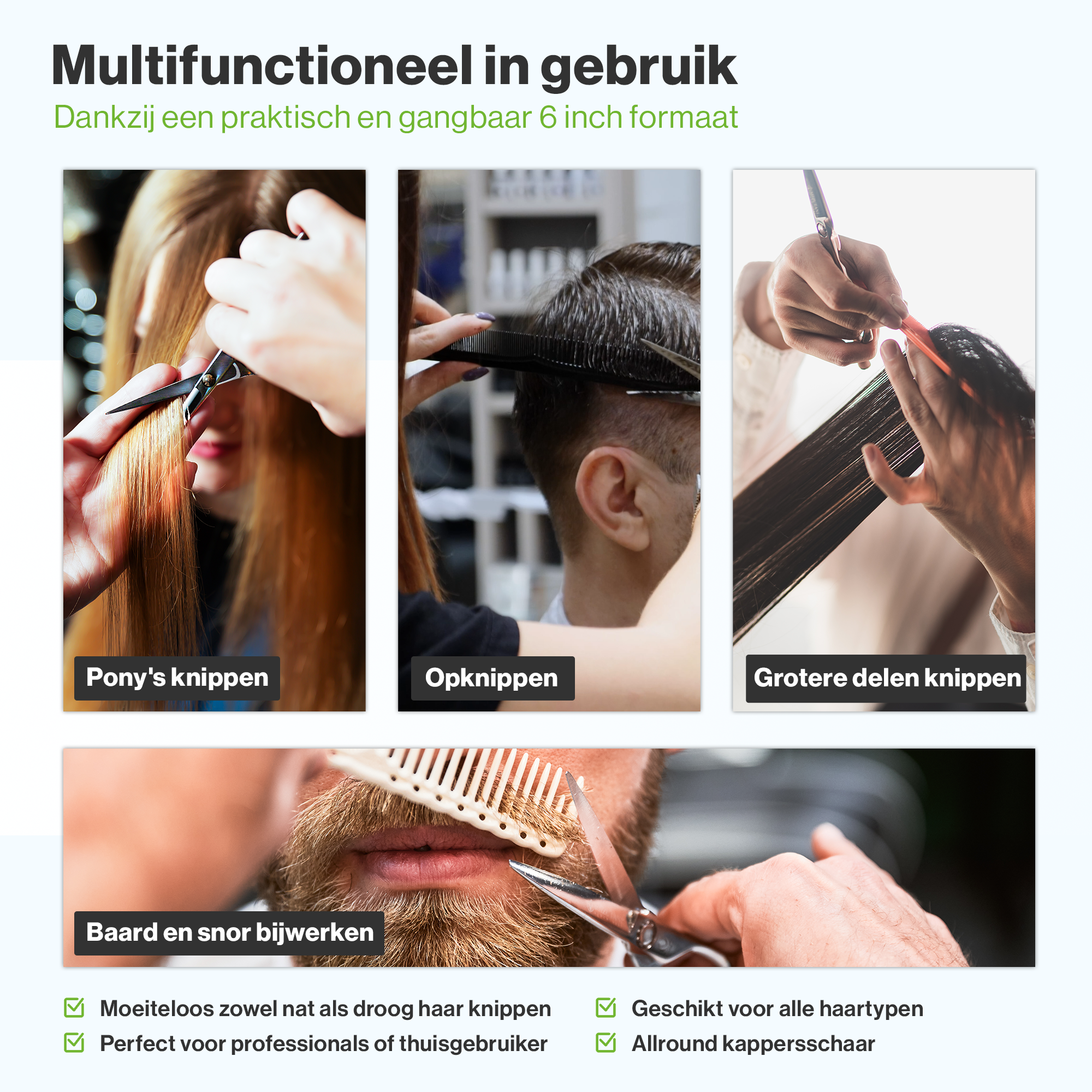 Cosmeticall kappersschaar - Aanpasbaar & ergonomisch