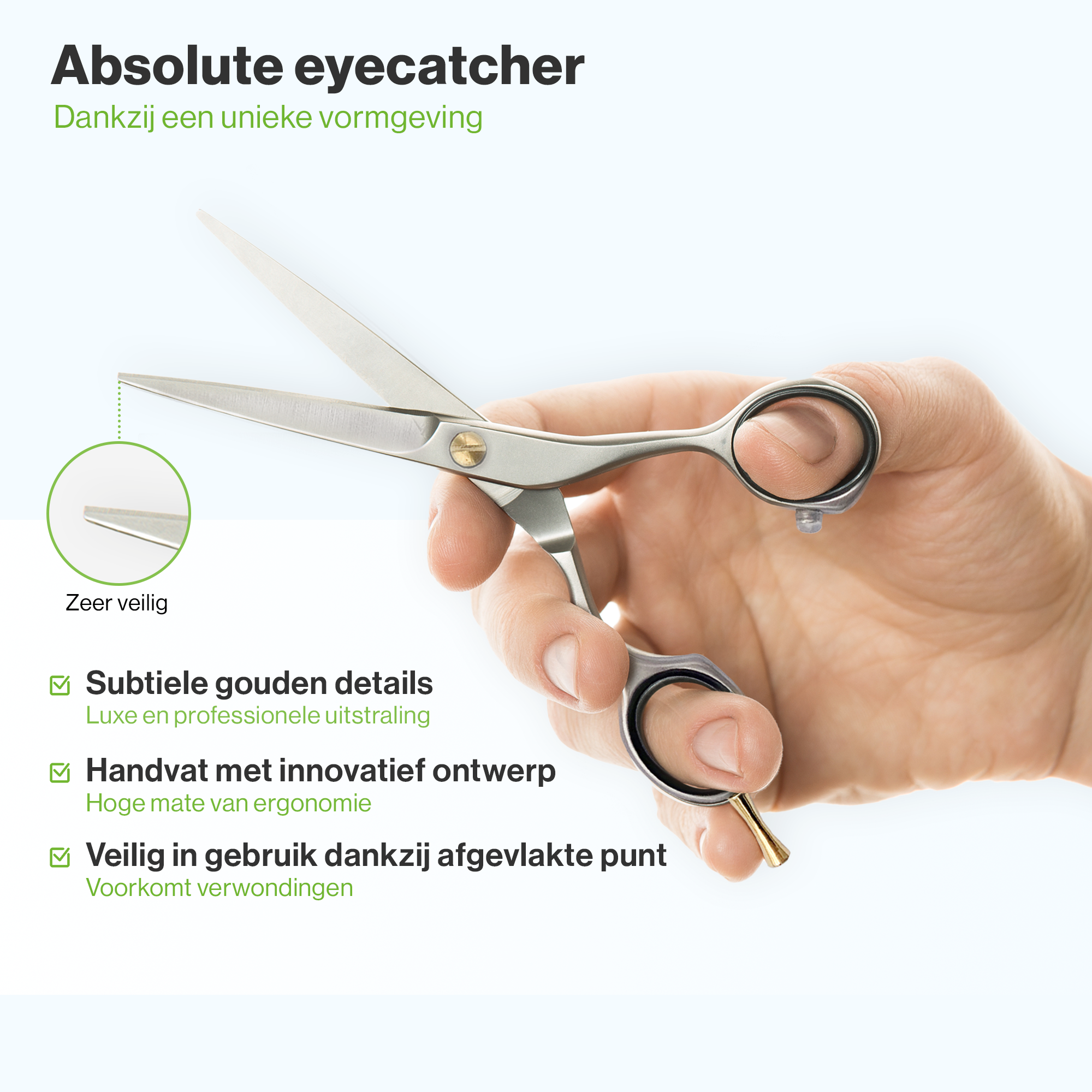 Cosmeticall kappersschaar - Aanpasbaar & ergonomisch