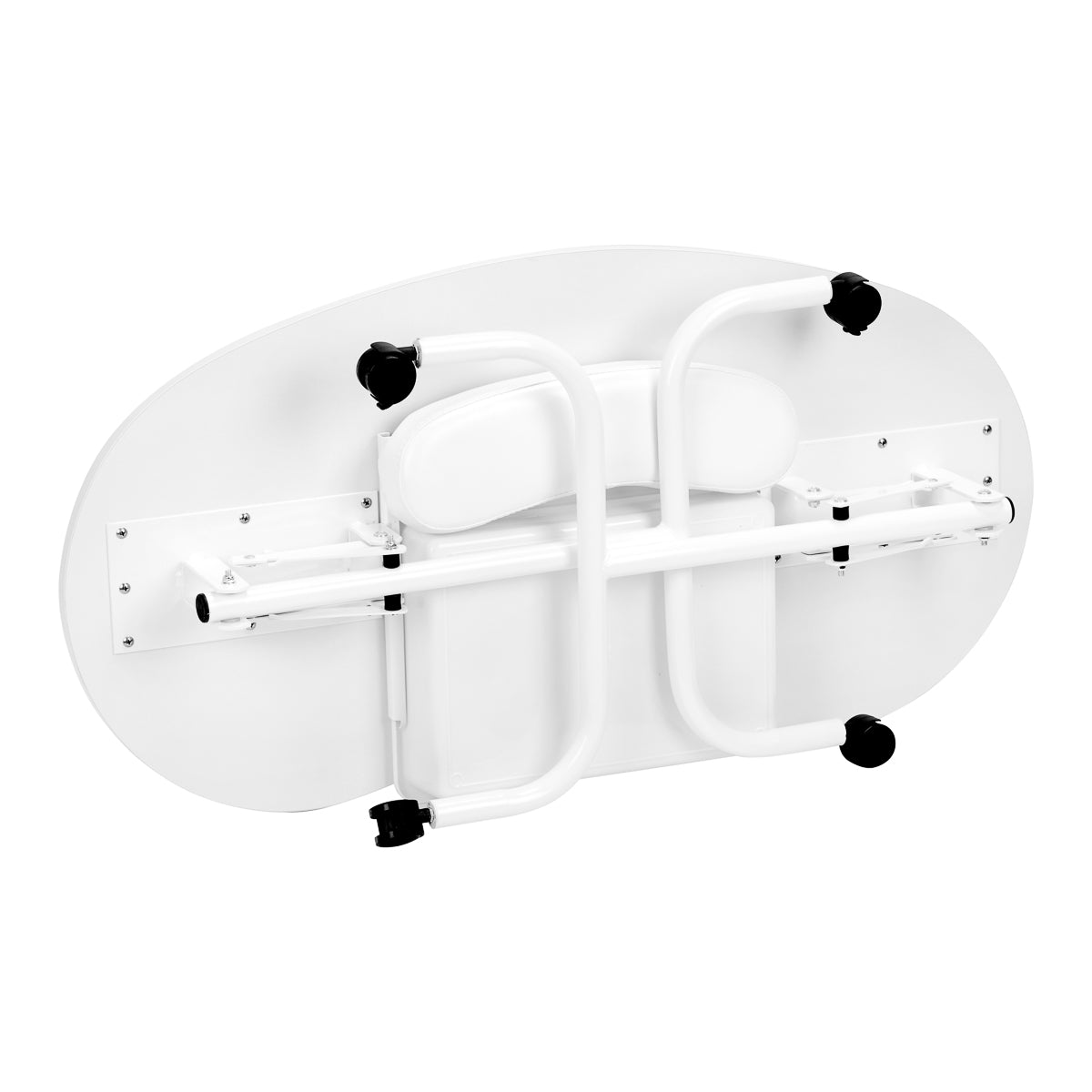 White foldable beauty table 4031 with carrying bag, compact and mobile for on-the-go nail and beauty services