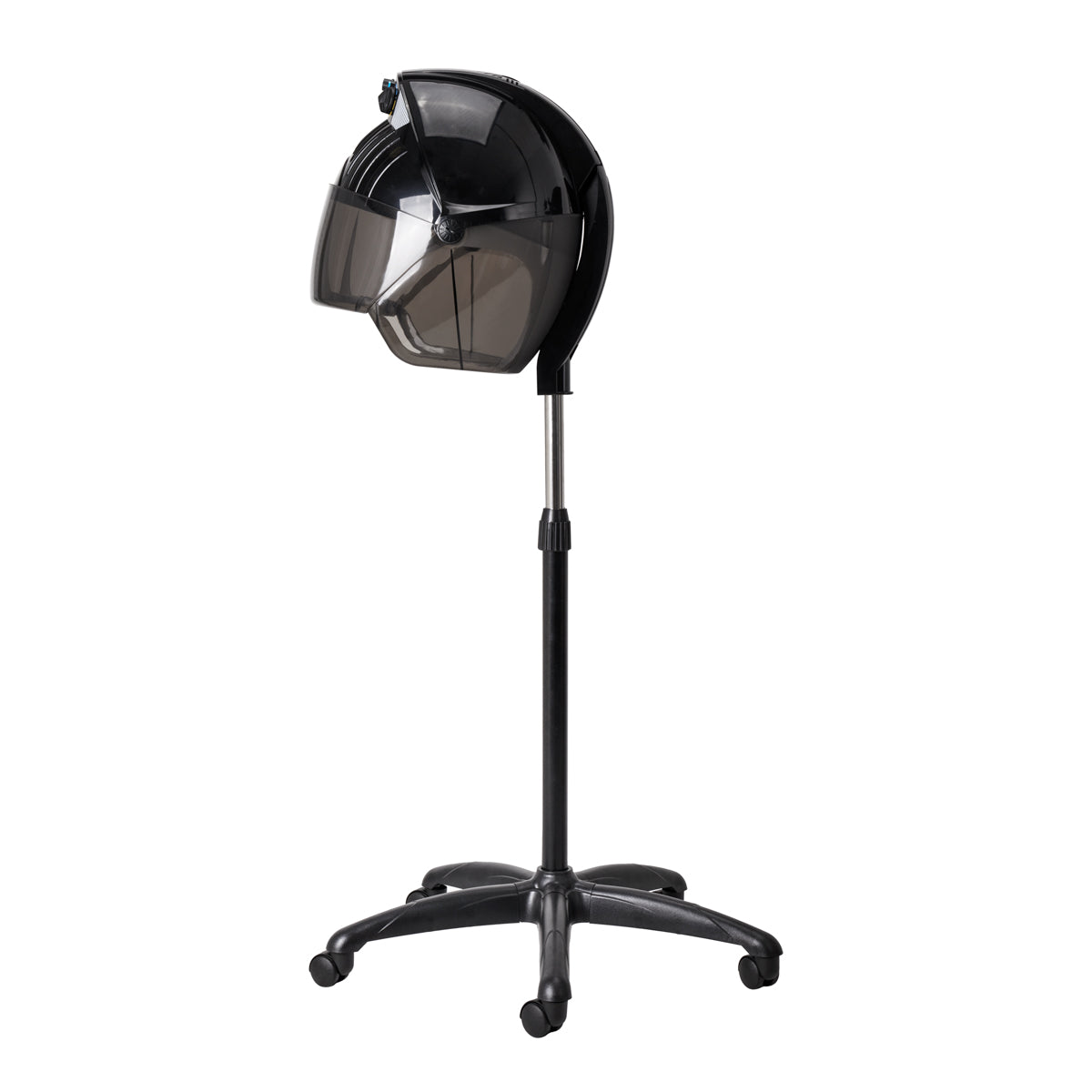 Gabbiano Centurion Ionic staande haardroger met verstelbare hoogte 123–153 cm en transparante kap.