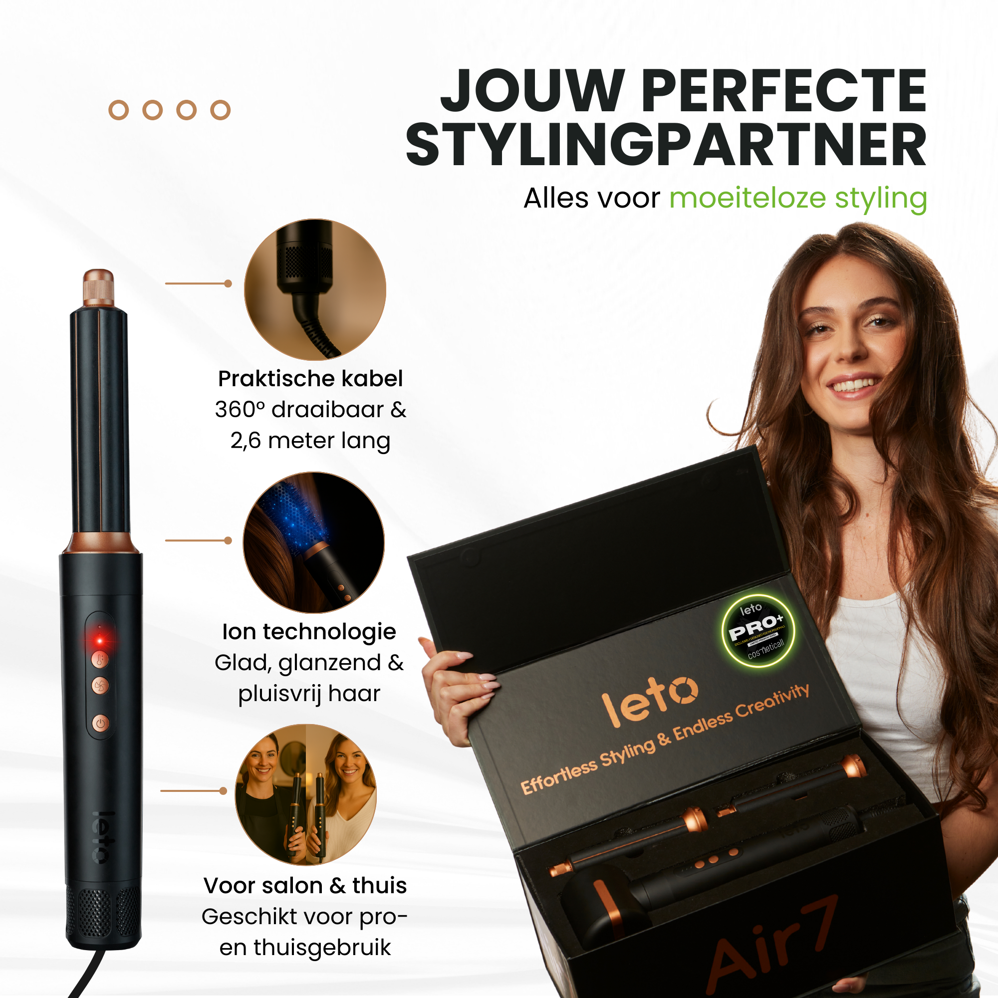 Leto Airstyler Pro+ editie - Multistyler met Coanda Technologie