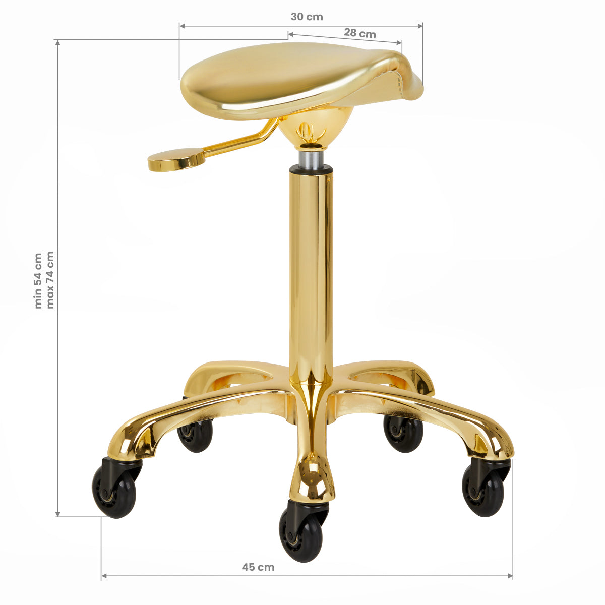 Gabbiano taboeret fine gold - Luxe design & hoge mobiliteit