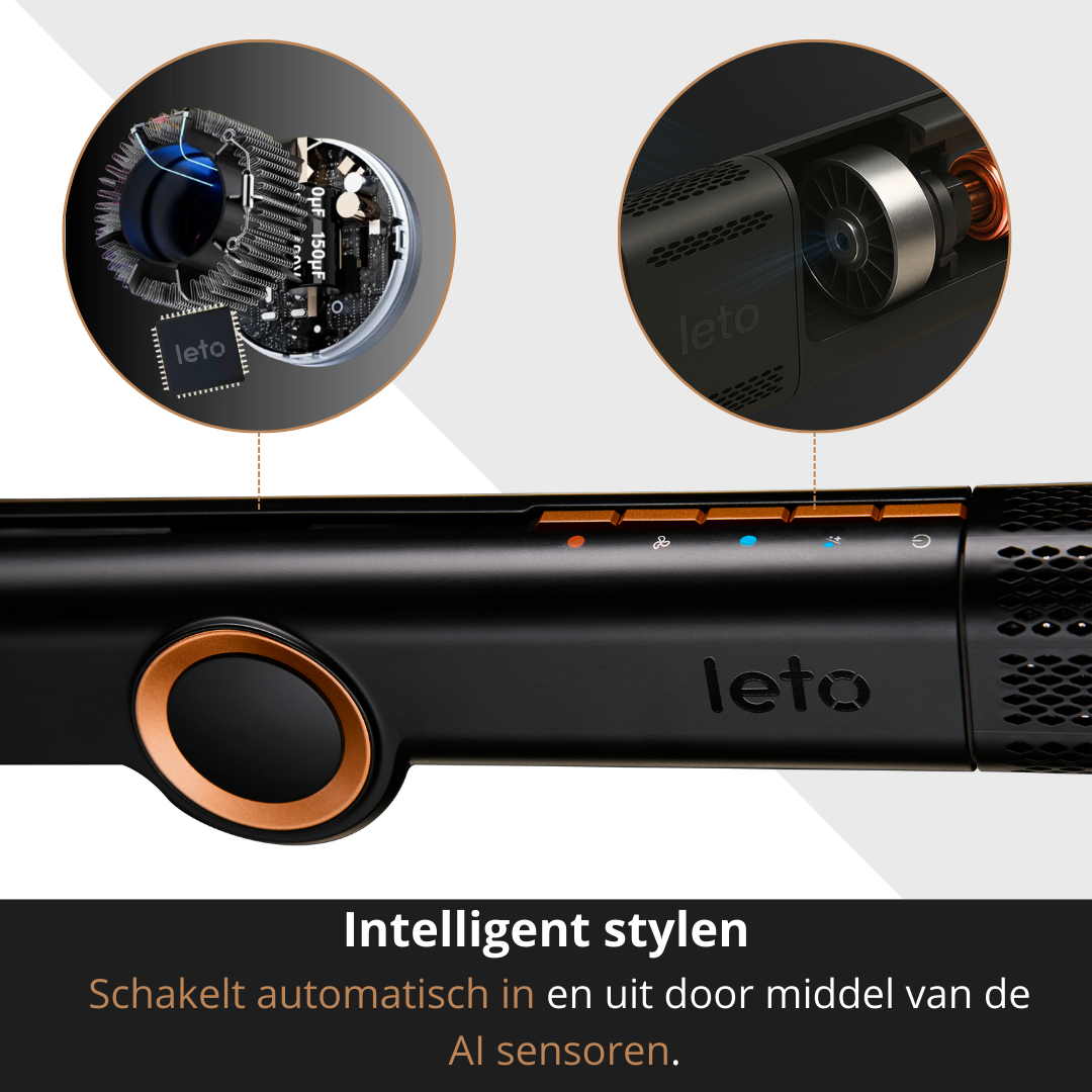 Leto Hairstrait 2-in-1 stijltang op lucht - Professioneel stijlen zonder schade
