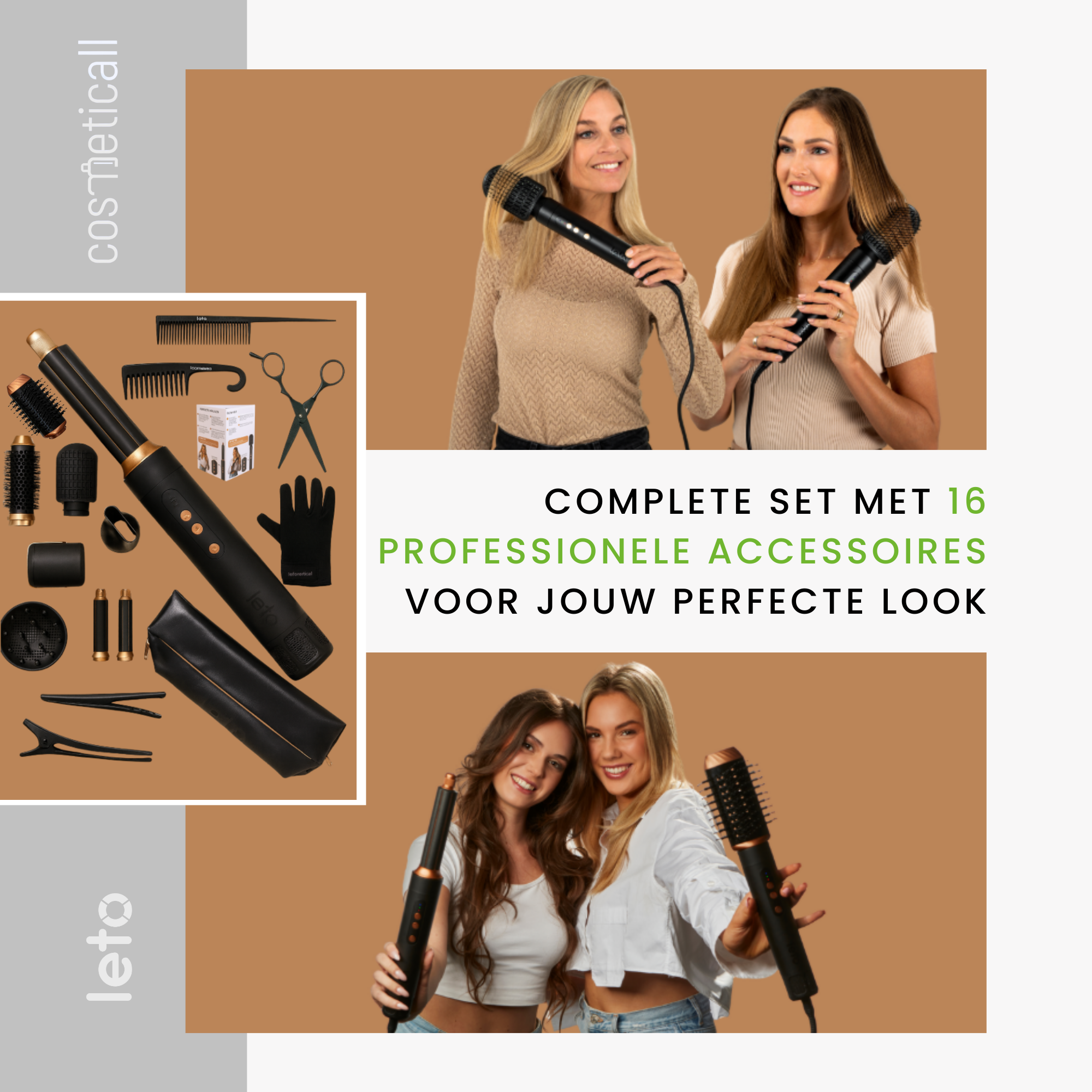 Leto Airstyler Pro+ editie - Multistyler met Coanda Technologie