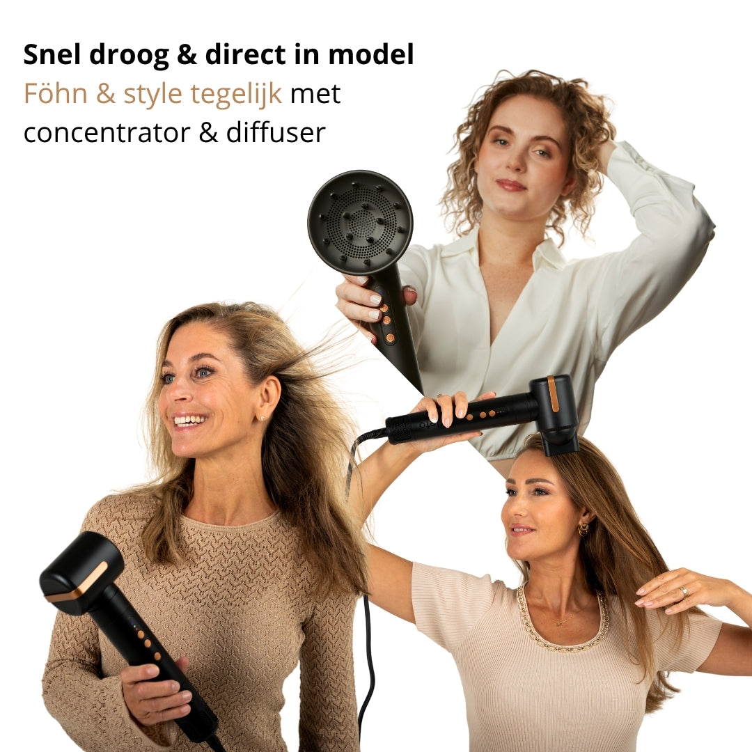 Leto 8-in-1 Airstyler - Professioneel fohnen, krullen & stijlen