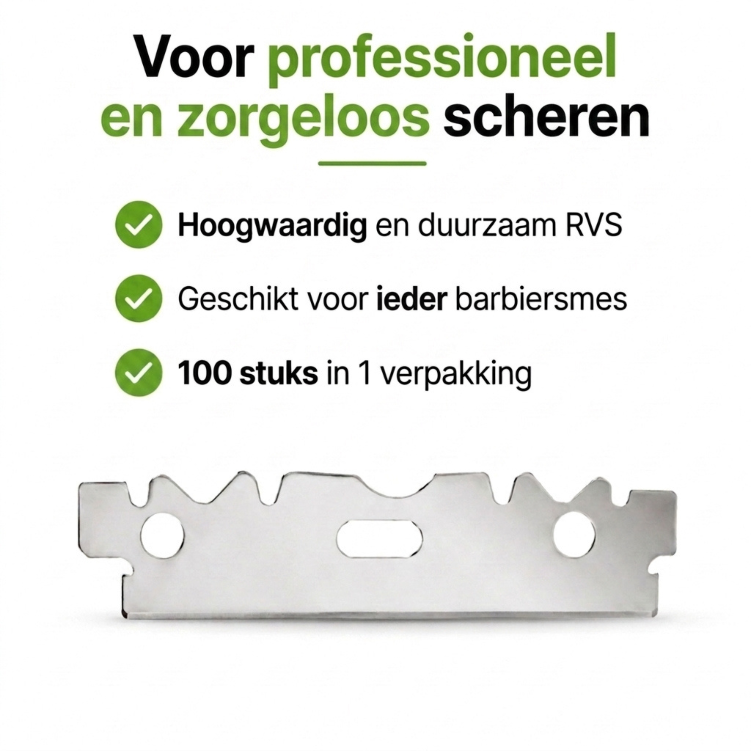 Cosmeticall barbiersmes - Met ergonomisch handvat en 100 premium mesjes