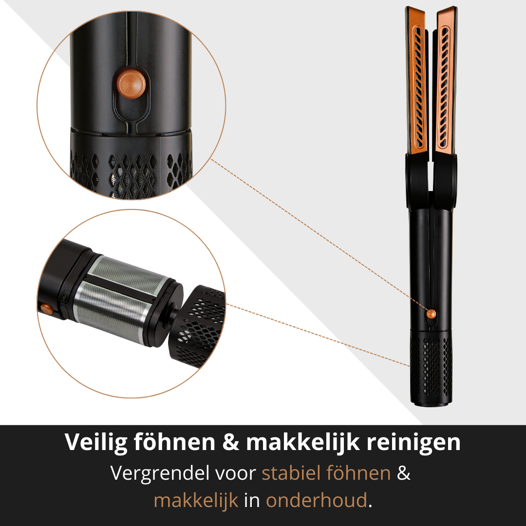 Leto Hairstrait 2-in-1 stijltang op lucht - Professioneel stijlen zonder schade