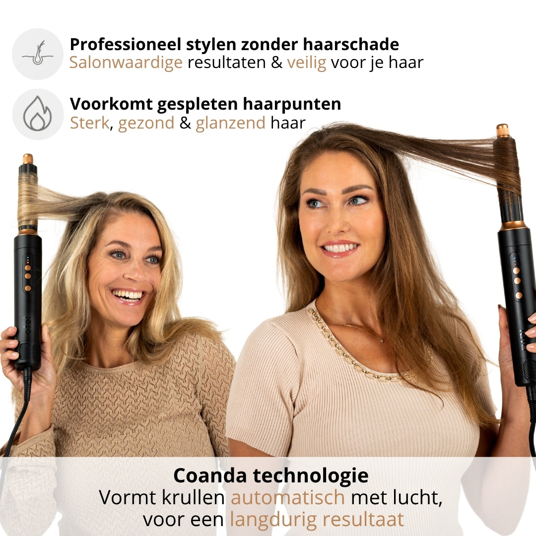Leto 8-in-1 Airstyler - Professioneel fohnen, krullen & stijlen