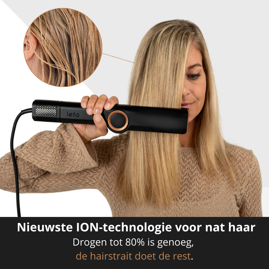 Leto Hairstrait 2-in-1 stijltang op lucht - Professioneel stijlen zonder schade