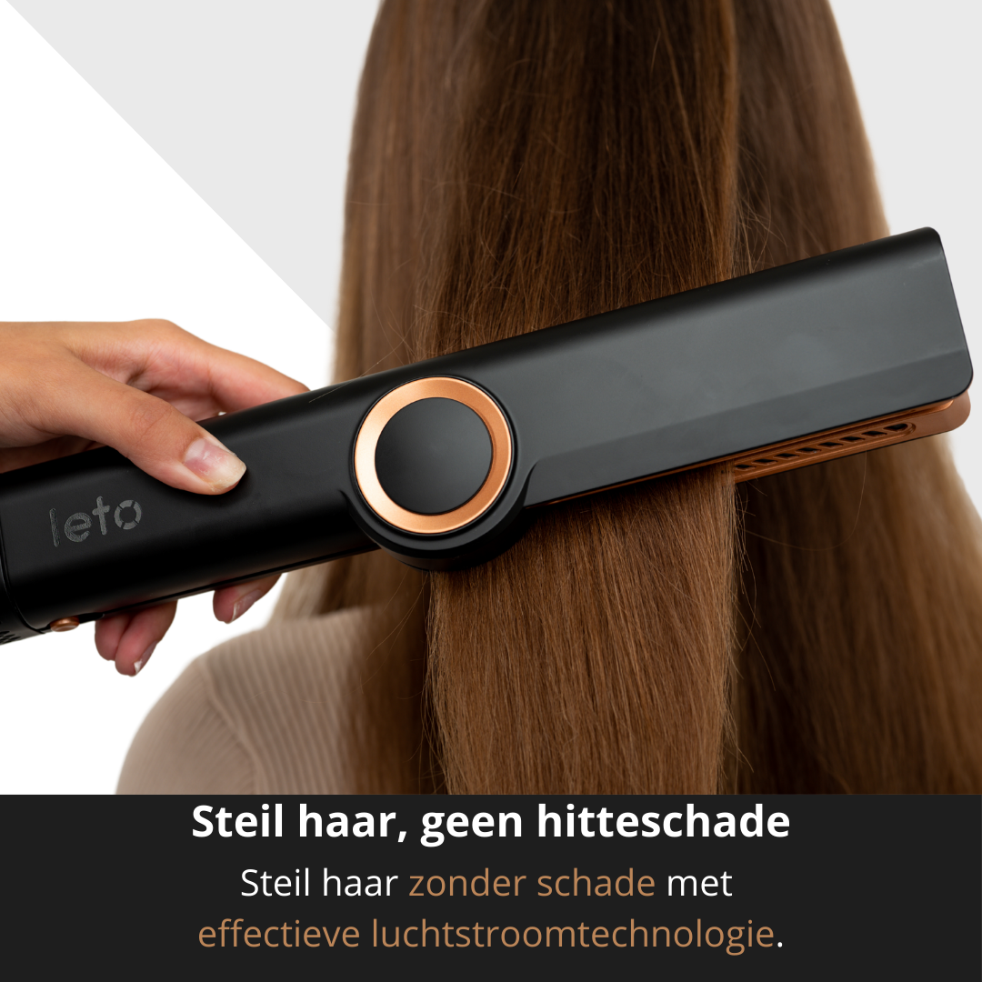 Leto Hairstrait 2-in-1 stijltang op lucht - Professioneel stijlen zonder schade