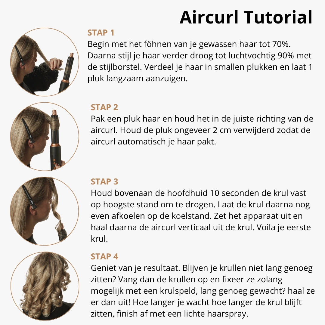 Leto 8-in-1 Airstyler - Professioneel fohnen, krullen & stijlen