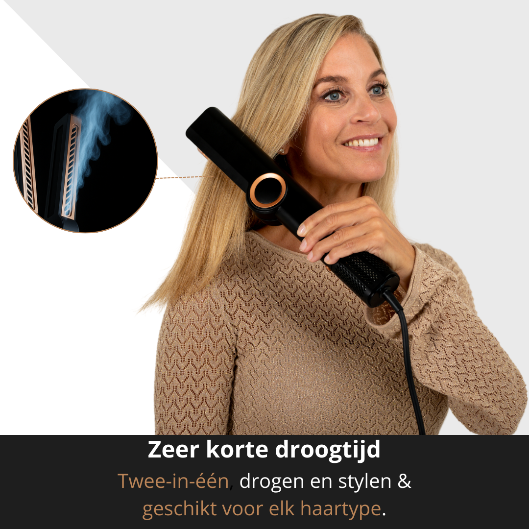 Leto Hairstrait 2-in-1 stijltang op lucht - Professioneel stijlen zonder schade