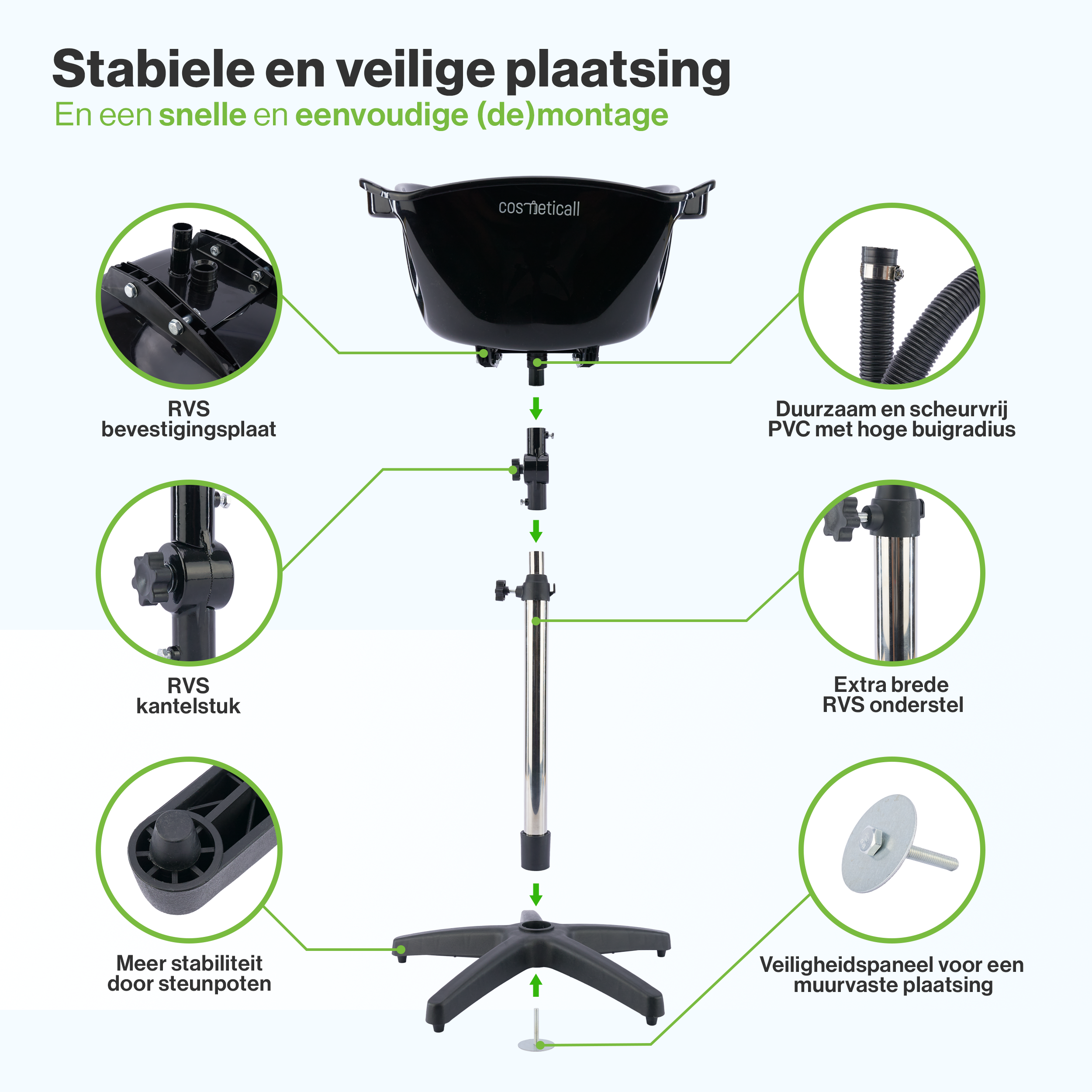 Cosmeticall mobiele wastafel - model pro+ <span style="font-size: 0.8em; color: orange; font-weight: normal;">(pre-order)</span>